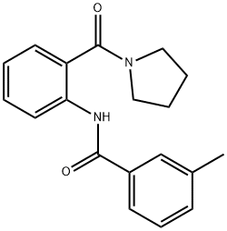 3-methyl-N-[2-(1-pyrrolidinylcarbonyl)phenyl]benzamide 구조식 이미지