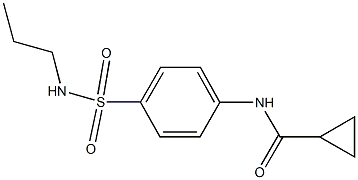 N-{4-[(propylamino)sulfonyl]phenyl}cyclopropanecarboxamide Structure