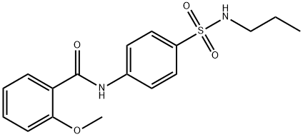 2-methoxy-N-{4-[(propylamino)sulfonyl]phenyl}benzamide 구조식 이미지