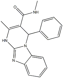 N,2-dimethyl-4-phenyl-1,4-dihydropyrimido[1,2-a]benzimidazole-3-carboxamide 구조식 이미지