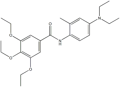 N-[4-(diethylamino)-2-methylphenyl]-3,4,5-triethoxybenzamide 구조식 이미지