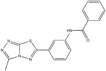 N-[3-(3-methyl[1,2,4]triazolo[3,4-b][1,3,4]thiadiazol-6-yl)phenyl]benzamide 구조식 이미지