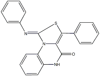 3-phenyl-1-(phenylimino)[1,3]thiazolo[3,4-a]quinoxalin-4(5H)-one 구조식 이미지