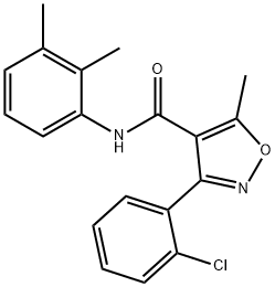 3-(2-chlorophenyl)-N-(2,3-dimethylphenyl)-5-methyl-4-isoxazolecarboxamide Structure