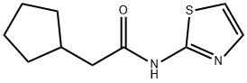 2-cyclopentyl-N-(1,3-thiazol-2-yl)acetamide 구조식 이미지