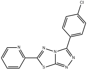 3-(4-chlorophenyl)-6-(2-pyridinyl)[1,2,4]triazolo[3,4-b][1,3,4]thiadiazole 구조식 이미지