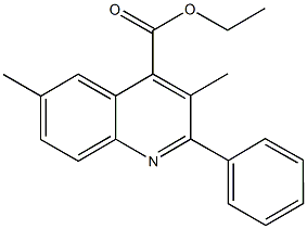 ethyl 3,6-dimethyl-2-phenyl-4-quinolinecarboxylate Structure