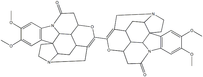 13,13'-bis(4,5-dimethoxy-12-oxa-8,16-diazaheptacyclo[14.5.2.0~1,17~.0~2,7~.0~8,21~.0~11,20~.0~14,19~]tricosa-2,4,6,13-tetraen-9-one) 구조식 이미지