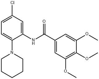 N-[5-chloro-2-(1-piperidinyl)phenyl]-3,4,5-trimethoxybenzamide 구조식 이미지