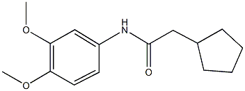 2-cyclopentyl-N-(3,4-dimethoxyphenyl)acetamide 구조식 이미지