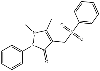 1,5-dimethyl-2-phenyl-4-[(phenylsulfonyl)methyl]-1,2-dihydro-3H-pyrazol-3-one 구조식 이미지