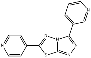 3-(3-pyridinyl)-6-(4-pyridinyl)[1,2,4]triazolo[3,4-b][1,3,4]thiadiazole 구조식 이미지