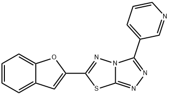 6-(1-benzofuran-2-yl)-3-(3-pyridinyl)[1,2,4]triazolo[3,4-b][1,3,4]thiadiazole 구조식 이미지