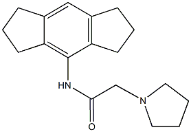 N-(1,2,3,5,6,7-hexahydro-s-indacen-4-yl)-2-(1-pyrrolidinyl)acetamide 구조식 이미지