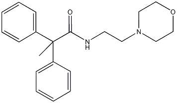 N-[2-(4-morpholinyl)ethyl]-2,2-diphenylpropanamide 구조식 이미지