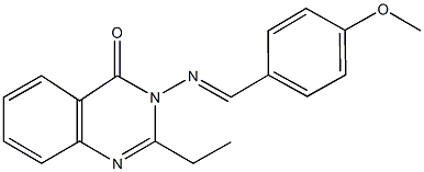 2-ethyl-3-[(4-methoxybenzylidene)amino]-4(3H)-quinazolinone 구조식 이미지