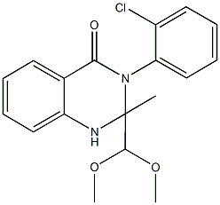 3-(2-chlorophenyl)-2-(dimethoxymethyl)-2-methyl-2,3-dihydro-4(1H)-quinazolinone Structure