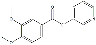 3-pyridinyl 3,4-dimethoxybenzoate 구조식 이미지