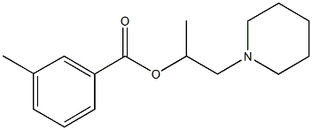 1-methyl-2-(1-piperidinyl)ethyl 3-methylbenzoate 구조식 이미지