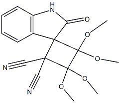 1',3'-dihydro-2'-oxo-2,2,3,3-tetramethoxyspiro[cyclobutane-4,3'-(2'H)-indole]-1,1-dicarbonitrile Structure