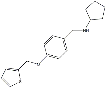 N-cyclopentyl-N-[4-(2-thienylmethoxy)benzyl]amine 구조식 이미지