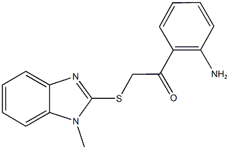1-(2-aminophenyl)-2-[(1-methyl-1H-benzimidazol-2-yl)sulfanyl]ethanone 구조식 이미지
