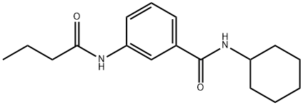 3-(butyrylamino)-N-cyclohexylbenzamide Structure