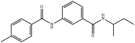 N-(sec-butyl)-3-[(4-methylbenzoyl)amino]benzamide Structure