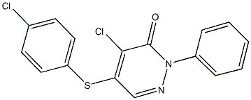 4-chloro-5-[(4-chlorophenyl)sulfanyl]-2-phenyl-3(2H)-pyridazinone 구조식 이미지