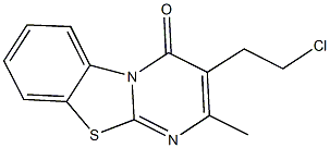 3-(2-chloroethyl)-2-methyl-4H-pyrimido[2,1-b][1,3]benzothiazol-4-one 구조식 이미지