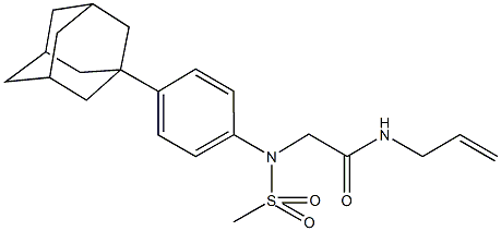 2-[4-(1-adamantyl)(methylsulfonyl)anilino]-N-allylacetamide 구조식 이미지