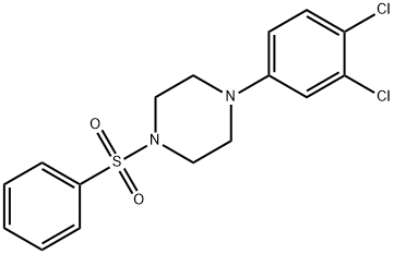 1-(3,4-dichlorophenyl)-4-(phenylsulfonyl)piperazine 구조식 이미지