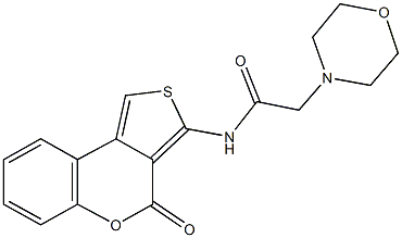 2-(4-morpholinyl)-N-(4-oxo-4H-thieno[3,4-c]chromen-3-yl)acetamide 구조식 이미지