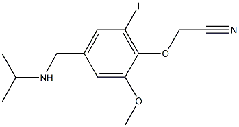 {2-iodo-4-[(isopropylamino)methyl]-6-methoxyphenoxy}acetonitrile 구조식 이미지