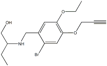 2-{[2-bromo-5-ethoxy-4-(2-propynyloxy)benzyl]amino}-1-butanol Structure