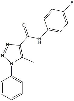 N-(4-fluorophenyl)-5-methyl-1-phenyl-1H-1,2,3-triazole-4-carboxamide 구조식 이미지