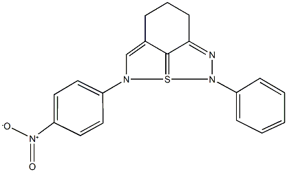 4-(4-nitrophenyl)-2-phenyl-4,6,7,8-tetrahydro-2H-3lambda~4~-isothiazolo[4,5,1-hi][1,2,3]benzothiadiazole Structure