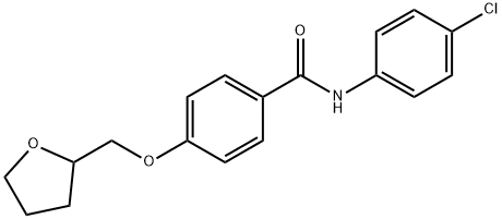 N-(4-chlorophenyl)-4-(tetrahydro-2-furanylmethoxy)benzamide 구조식 이미지