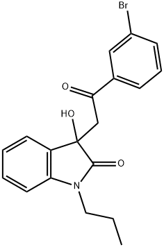 3-[2-(3-bromophenyl)-2-oxoethyl]-3-hydroxy-1-propyl-1,3-dihydro-2H-indol-2-one Structure