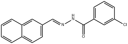 3-chloro-N'-(2-naphthylmethylene)benzohydrazide Structure