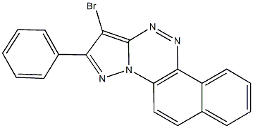 1-bromo-2-phenylnaphtho[2,1-e]pyrazolo[5,1-c][1,2,4]triazine 구조식 이미지