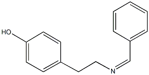 4-[2-(benzylideneamino)ethyl]phenol 구조식 이미지