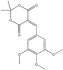 2,2-dimethyl-5-(3,4,5-trimethoxybenzylidene)-1,3-dioxane-4,6-dione 구조식 이미지