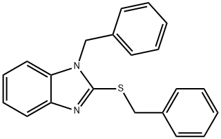 1-benzyl-2-(benzylsulfanyl)-1H-benzimidazole 구조식 이미지