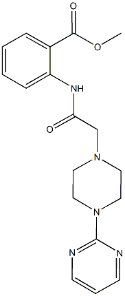 methyl 2-({[4-(2-pyrimidinyl)-1-piperazinyl]acetyl}amino)benzoate Structure