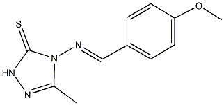 4-[(4-methoxybenzylidene)amino]-5-methyl-2,4-dihydro-3H-1,2,4-triazole-3-thione 구조식 이미지