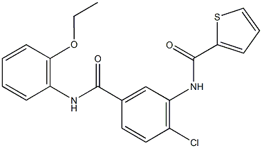 N-{2-chloro-5-[(2-ethoxyanilino)carbonyl]phenyl}-2-thiophenecarboxamide Structure