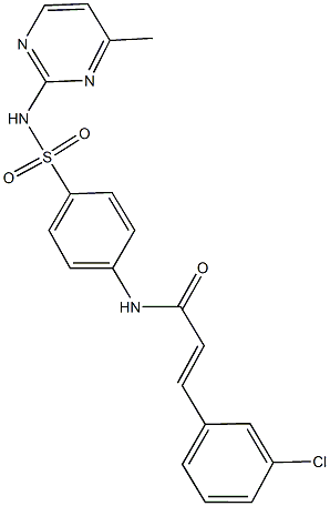 3-(3-chlorophenyl)-N-(4-{[(4-methyl-2-pyrimidinyl)amino]sulfonyl}phenyl)acrylamide 구조식 이미지