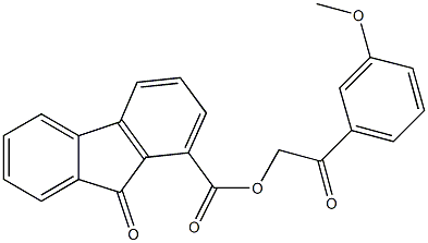 2-(3-methoxyphenyl)-2-oxoethyl 9-oxo-9H-fluorene-1-carboxylate 구조식 이미지