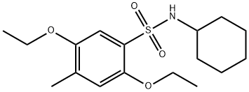 N-cyclohexyl-2,5-diethoxy-4-methylbenzenesulfonamide 구조식 이미지